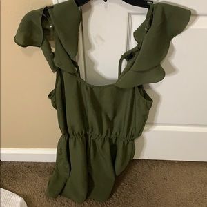 navy green dress